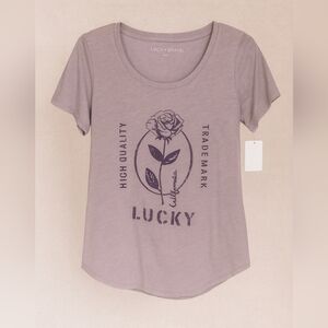 Lucky Brand High Quality California Rose Graphic Tee Lavender Purple NWT S